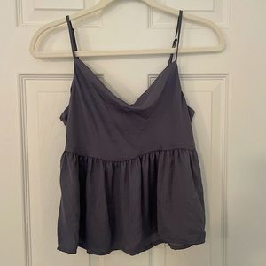 American Eagle satin babydoll cowl neck top